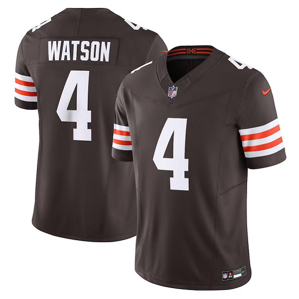 Youth Cleveland Browns #4 Deshaun Watson Nike Brown Vapor F.U.S.E. Limited Jersey