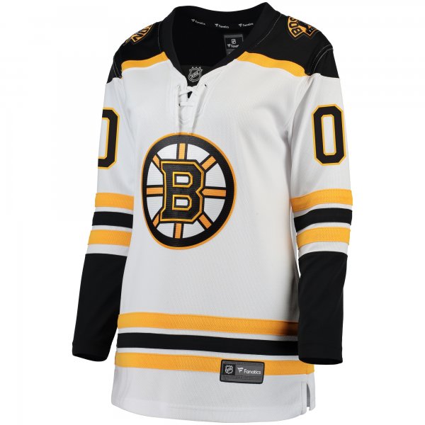 Women's Boston Bruins Fanatics White Away Breakaway Custom Jersey