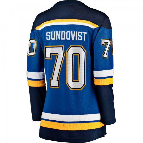 Women's St. Louis Blues Oskar Sundqvist Fanatics Blue Home Breakaway Player Jersey