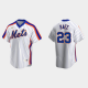 Men's #23 Javier Baez New York Mets Cooperstown Collection Home White Jersey