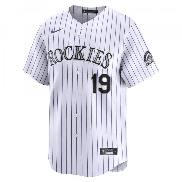 Youth Colorado Rockies Charlie Blackmon Nike White Home Limited Player Jersey