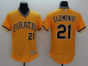 Pittsburgh Pirates #21 Roberto Clemente Gold Flexbase Collection Cooperstown Stitched MLB Jersey