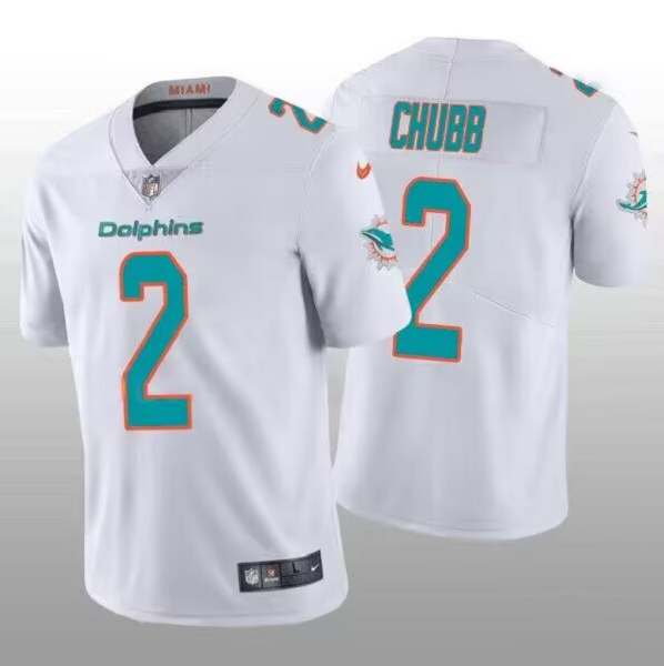 Men's Miami Dolphins #2 Bradley Chubb 2022 White Vapor Untouchable Limited Stitched NFL Jersey