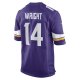 Men's Minnesota Vikings Ryan Wright Nike Purple Game Player Jersey