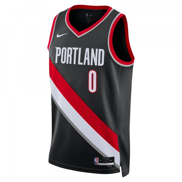 Unisex Portland Trail Blazers Damian Lillard Nike Black Swingman Jersey - Icon Edition