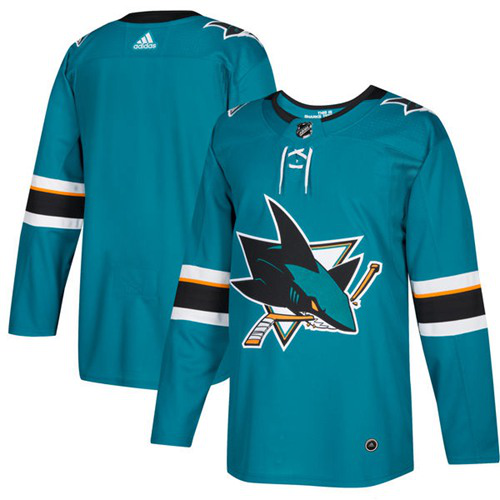 Adidas San Jose Sharks Blank Teal Home Stitched NHL Jersey