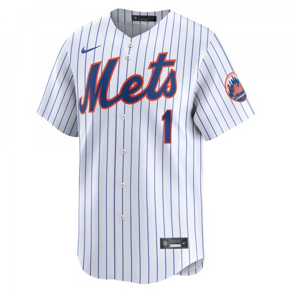 Men's New York Mets Nike White #1 Dad Home Limited Jersey