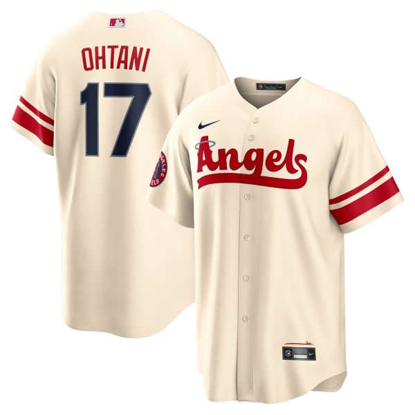 Men's Los Angeles Angels Shohei Ohtani Nike Cream City Connect Replica Player Jersey