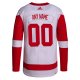 Men's Detroit Red Wings  adidas White Away  Primegreen Custom Jersey