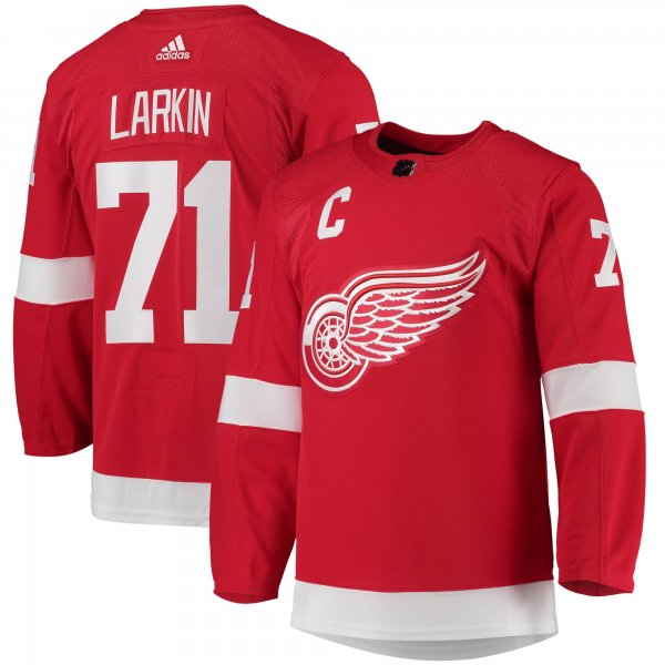 Men's Detroit Red Wings Dylan Larkin adidas Red Home Primegreen Player Jersey