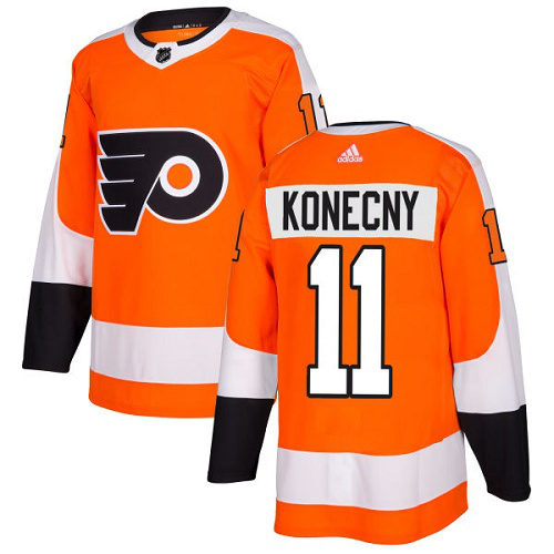 Adidas Philadelphia Flyers #11 Travis Konecny Orange Home Stitched Youth NHL Jersey