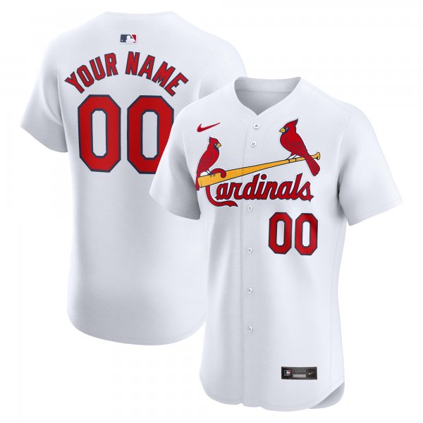 Men's St. Louis Cardinals Nike White Home Elite Custom Jersey