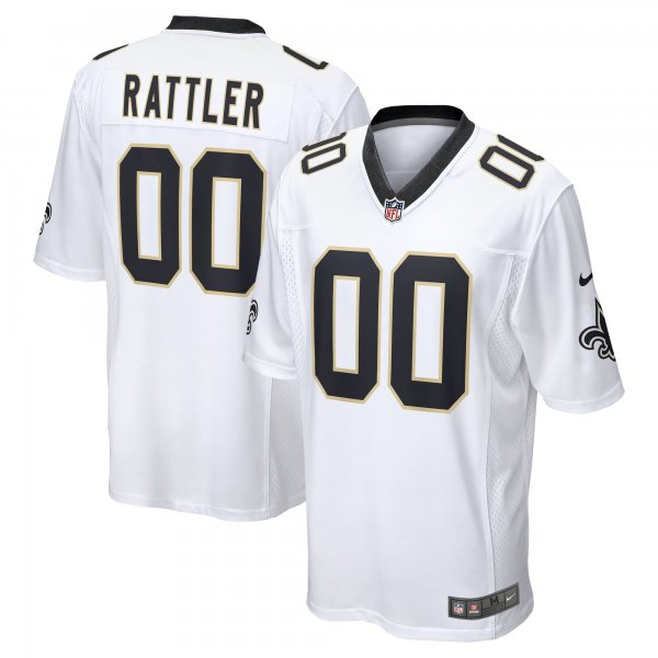 Men's New Orleans Saints Spencer Rattler Nike White 2024 NFL Draft Game Player Jersey