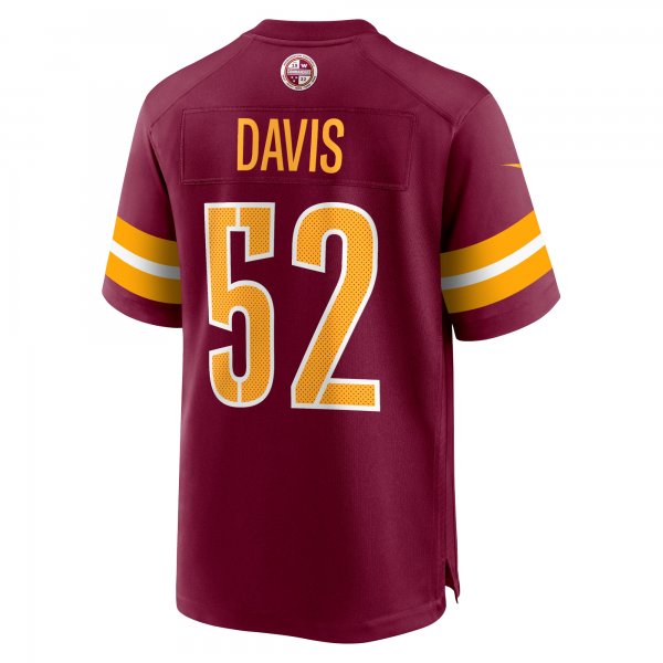 Men's Washington Commanders Jamin Davis Nike Burgundy Game Jersey