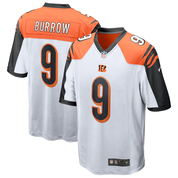 Men's Cincinnati Bengals #9 Joe Burrow White Team Color Stitched NFL Vapor Untouchable Limited Jersey