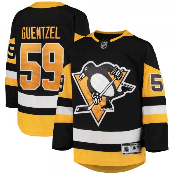 Youth Pittsburgh Penguins Jake Guentzel Black Home Premier Player Jersey