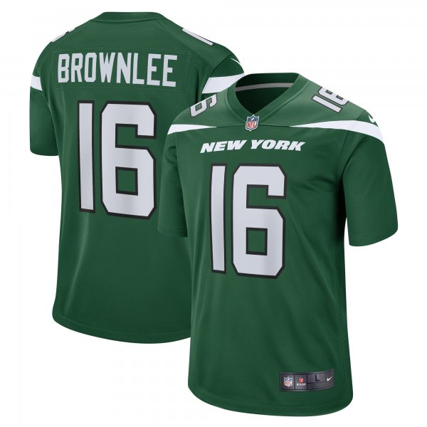 Men's New York Jets Jason Brownlee Nike Gotham Green  Game Jersey