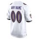 Men's Baltimore Ravens Nike White Custom Game Jersey