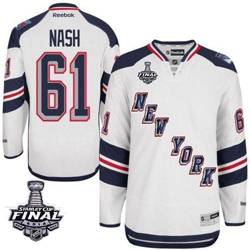 New York Rangers #61 Rick Nash White 2014 Stadium Series With Stanley Cup Finals Stitched NHL Jersey