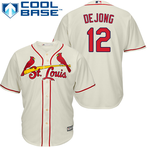 St. Louis Cardinals #12 Paul DeJong Cream New Cool Base Stitched MLB Jersey