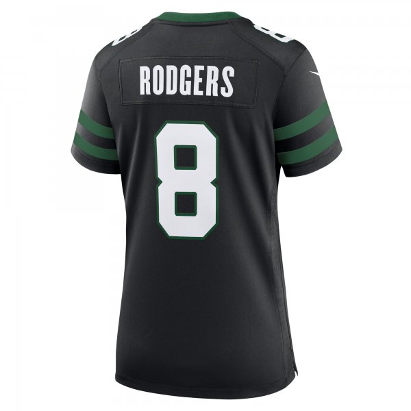 Women's New York Jets Aaron Rodgers Nike Legacy Black Alternate Game Jersey