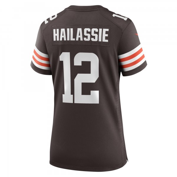 Women's Cleveland Browns Kahlef Hailassie Nike  Brown Team Game Jersey