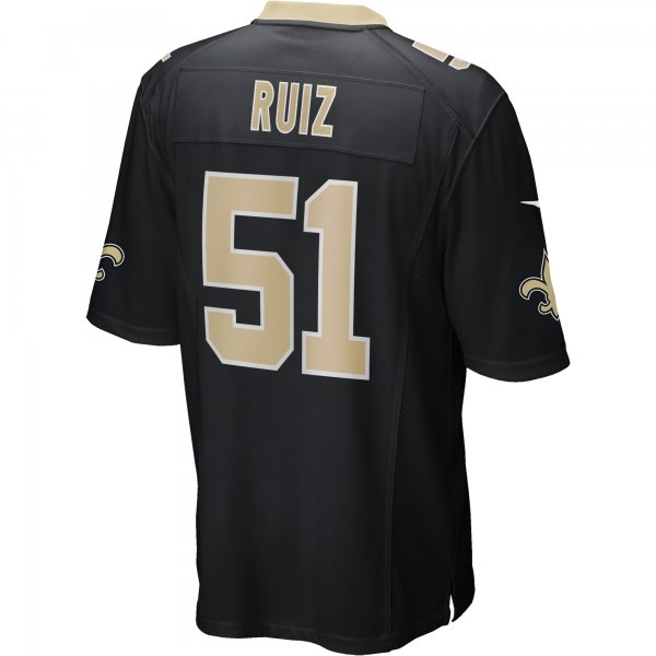 Men's New Orleans Saints Cesar Ruiz Nike Black Player Game Jersey