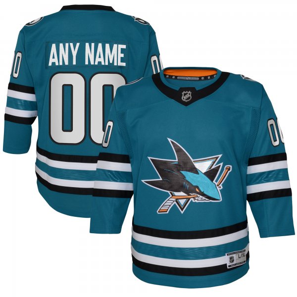 Youth San Jose Sharks Teal Premier Custom Jersey