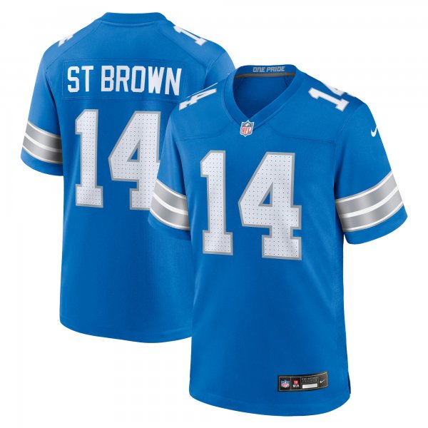 Men's Detroit Lions Amon-Ra St. Brown Nike Blue Game Jersey