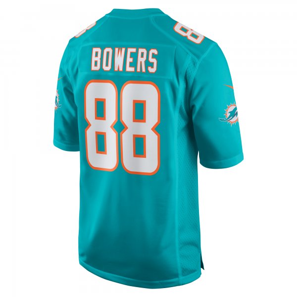 Men's Miami Dolphins Nick Bowers Nike  Aqua Team Game Jersey