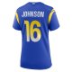 Women's Los Angeles Rams Tyler Johnson Nike  Royal Team Game Jersey