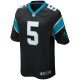 Men's Carolina Panthers Teddy Bridgewater Nike Black Game Player Jersey