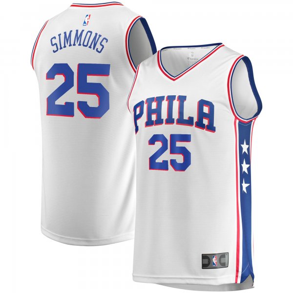 Youth Philadelphia 76ers Ben Simmons Fanatics White Fast Break Replica Player Jersey - Association Edition