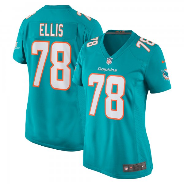 Women's Miami Dolphins Justin Ellis Nike  Aqua  Game Jersey