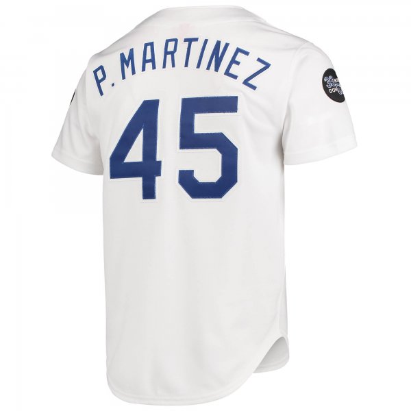 Men's Los Angeles Dodgers Pedro Martinez Mitchell & Ness White 1993 Cooperstown Collection Home Jersey