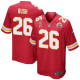 Deon Bush #26 Kansas City Chiefs Super Bowl LVII Champions 3 Stars Men's Game Red NFL Jersey